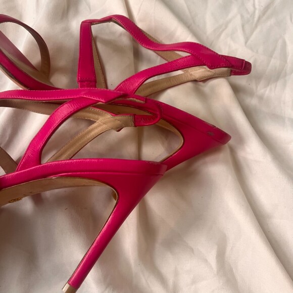 Stuart Weitzman Soiree 100 Sandal - Hot Pink 6.5 - Picture 6 of 8